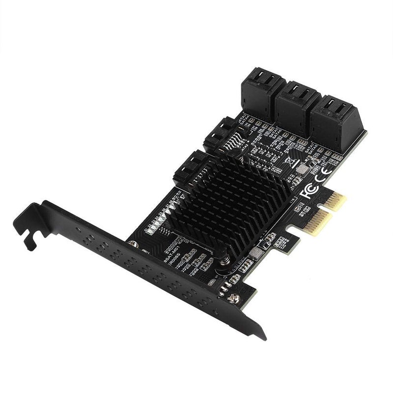 EBTOOLS 8 Port PCI E to SATA3.0 Controller, PCI Express to SATA3.0 8 Port SATA III Expansion Controller Card Adapter - Image 1
